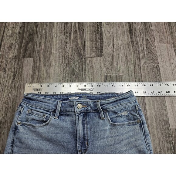Old Navy Rockstar Jeans Womens 6 Light Wash High Rise Super Skinny Distressed - Picture 6 of 10